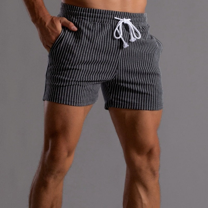 Maillot de Bain Rayé Chocolat pour Homme Élastique