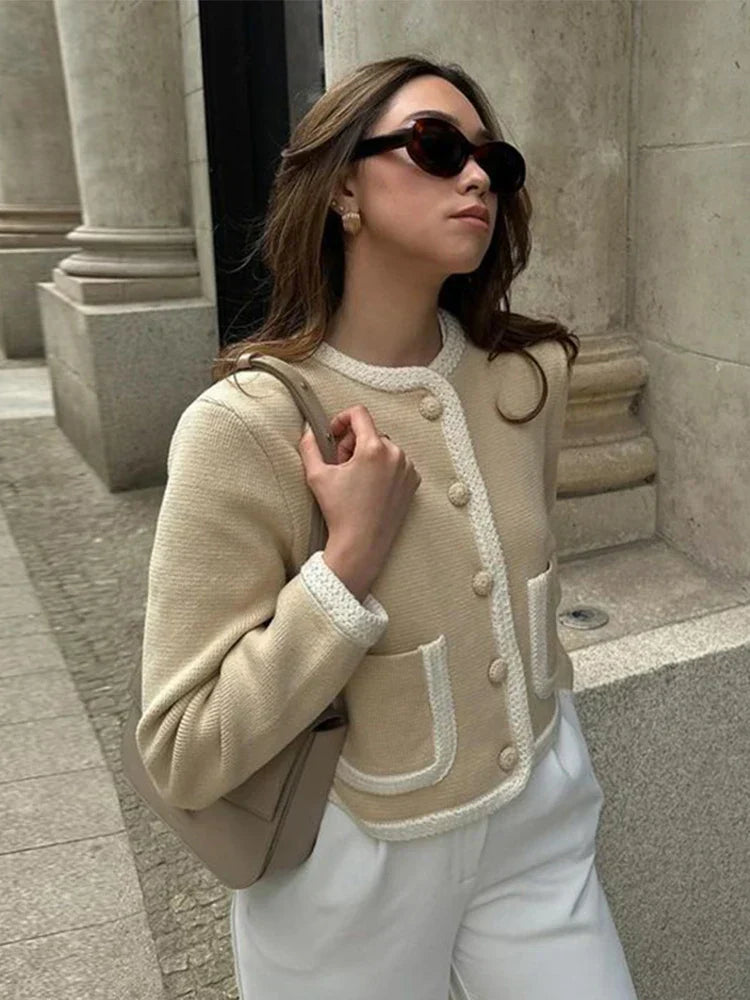 Cardigan Femme Élégant Manches Longues Automne - luxestyle