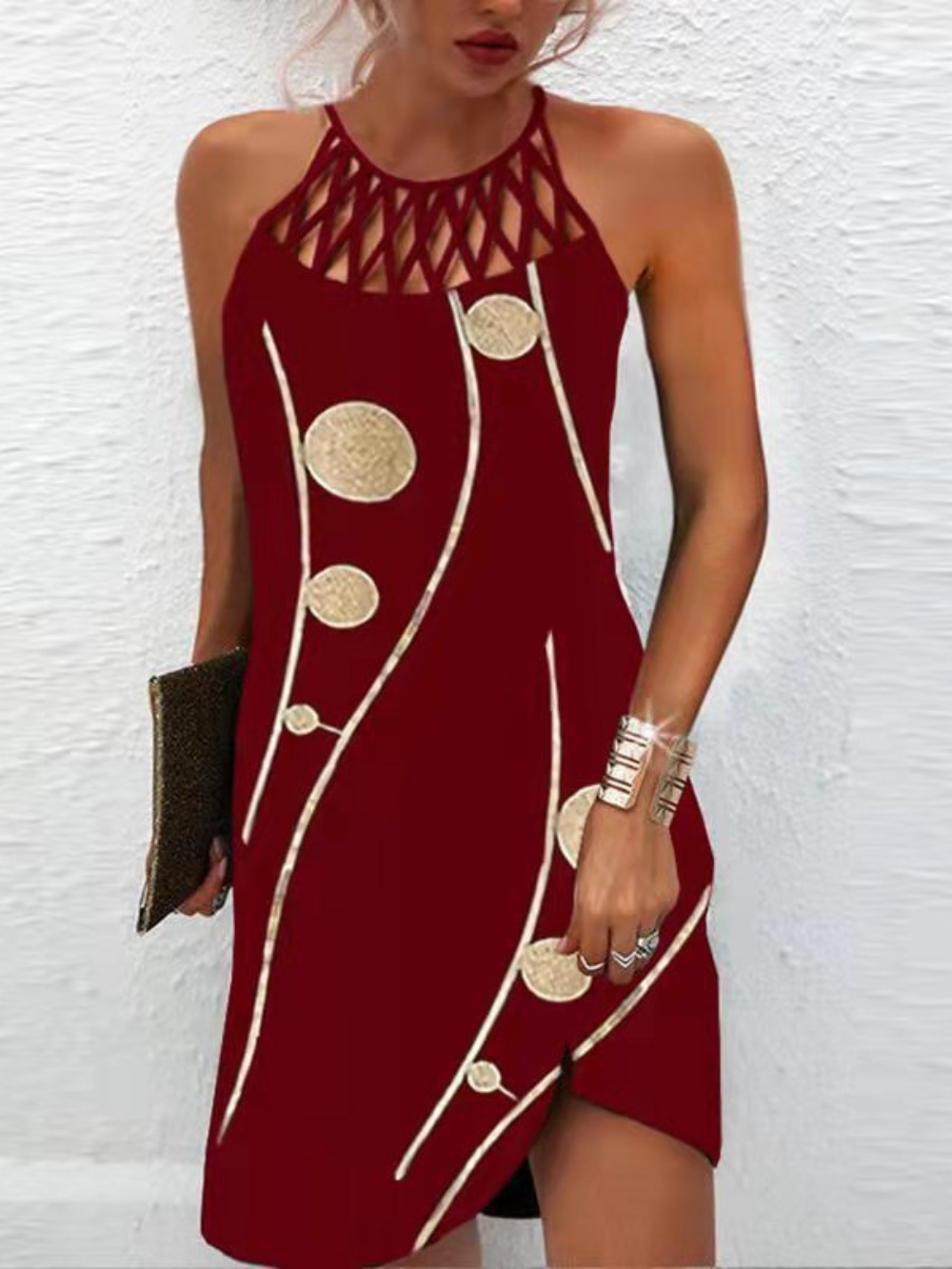 Robe Été Féminine – Robe Plage Colorée à Manches Courtes pour Femmes