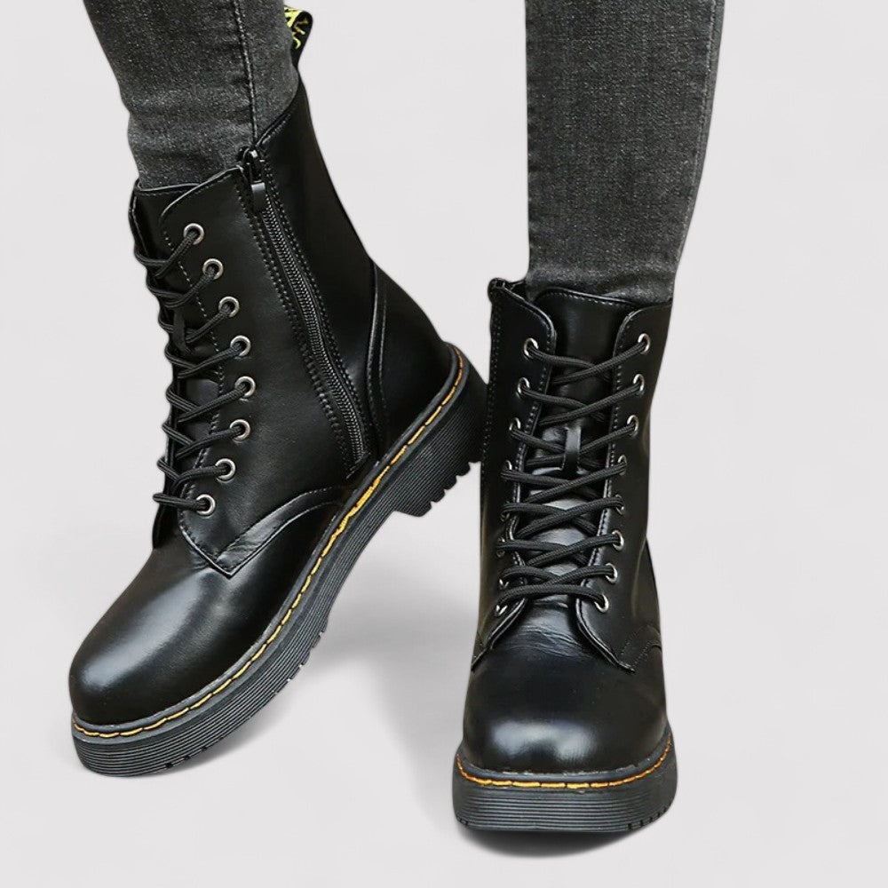 Bottes Femmes à Lacets Chic Hiver