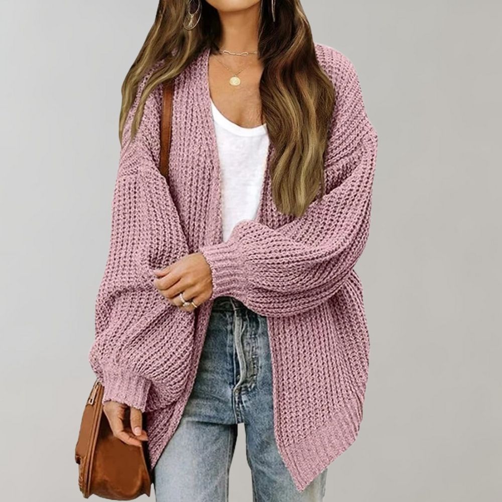 Cardigan Féminin Oversize en Laine Douce & Style Détendu Chic