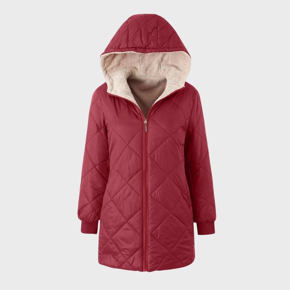 Veste Hiver Chic à Capuche Longues Manches