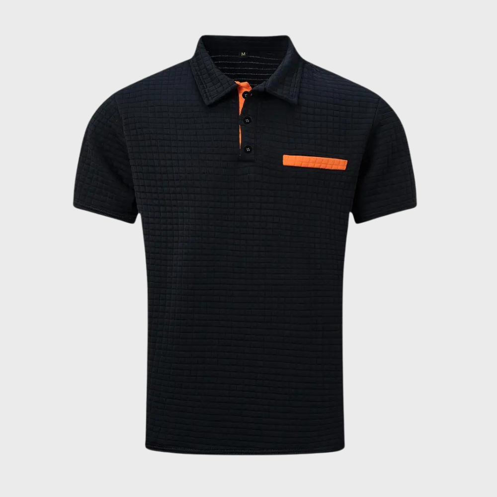 Chemise Polo Homme Noire Élégante - LuxeStyle