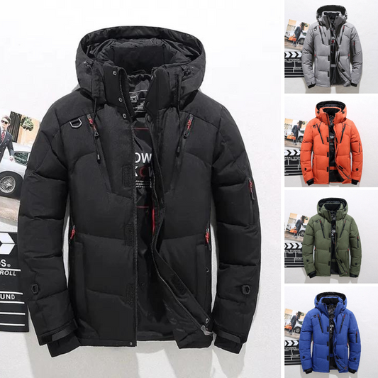 Veste hivernale épaisse pour homme avec capuche - LuxeStyle
