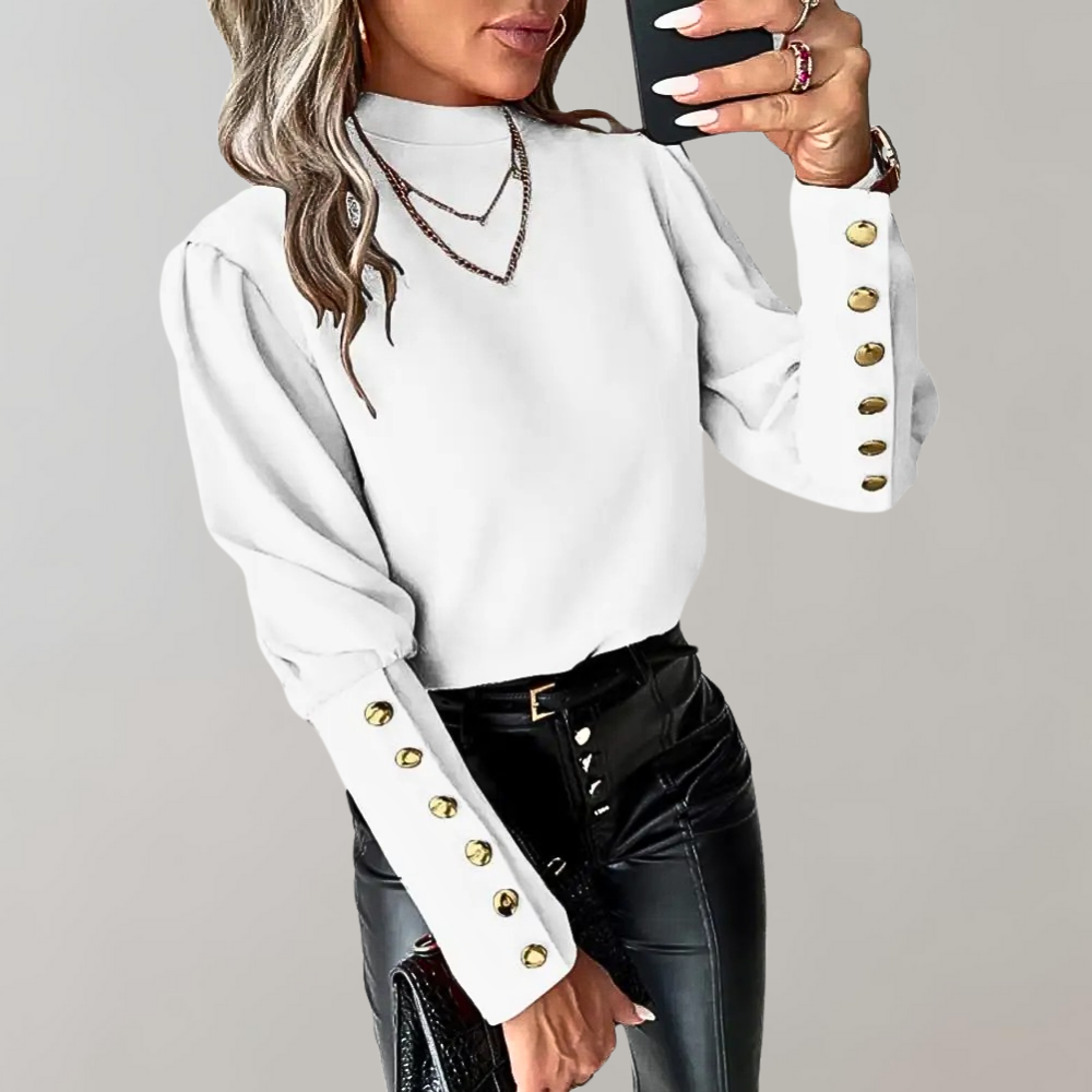 Blouse Féminine Manches Bouffantes