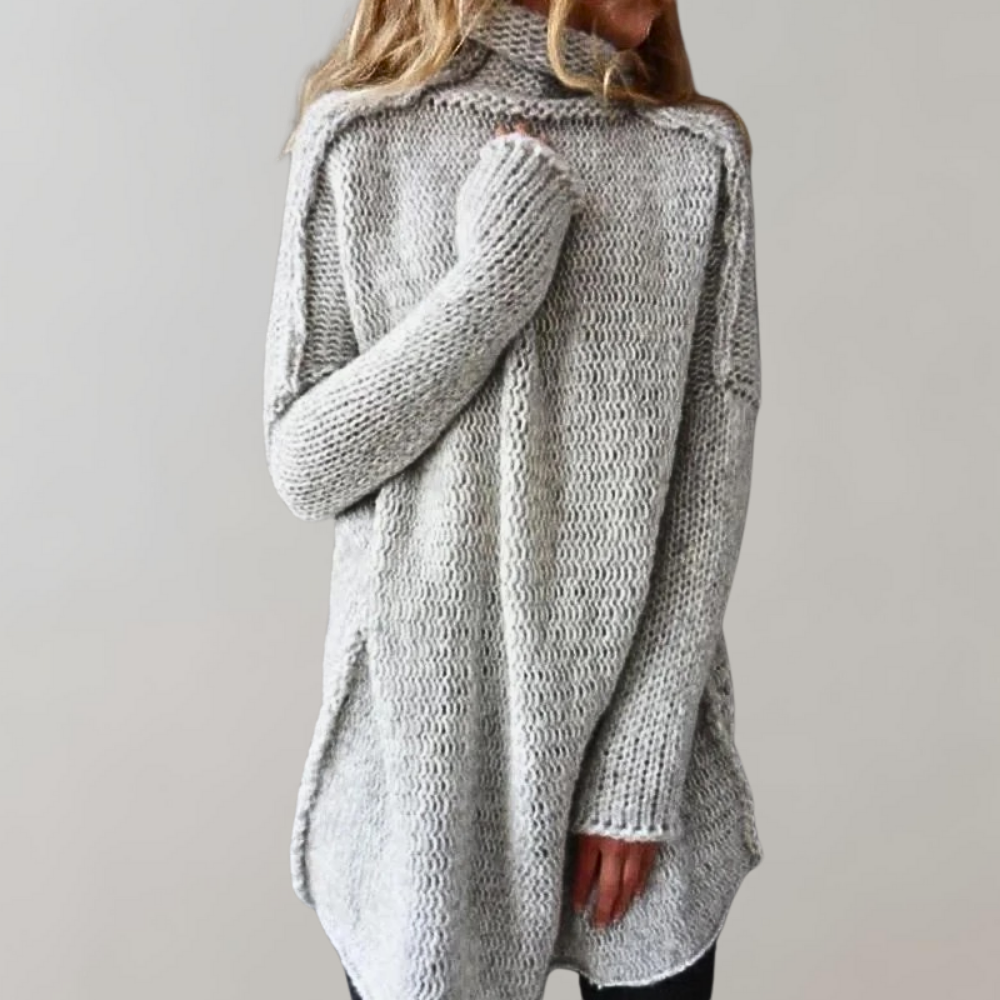 Chandail femme long douillet hiver - LuxeStyle