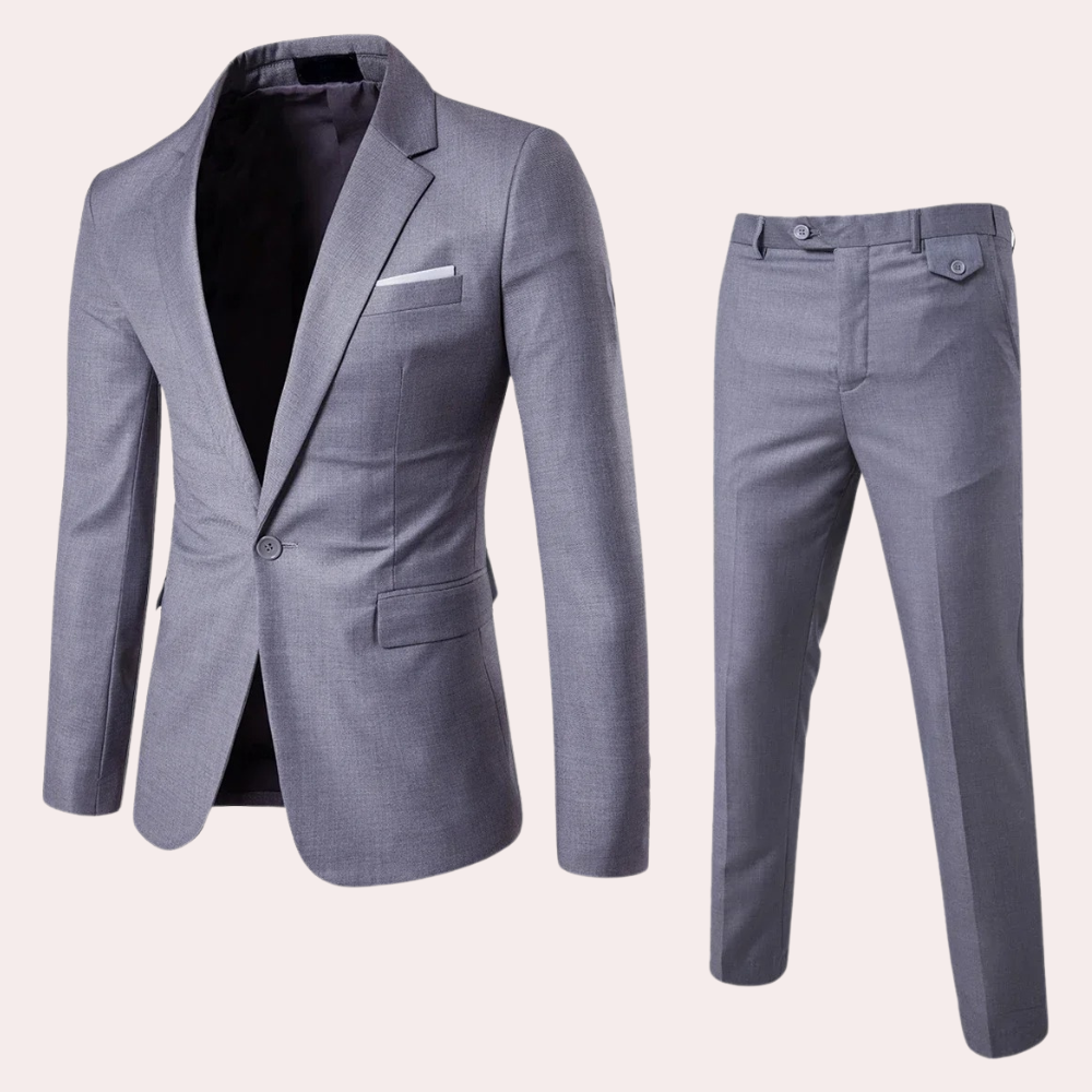 Costume Homme Rouge Vin Classique
