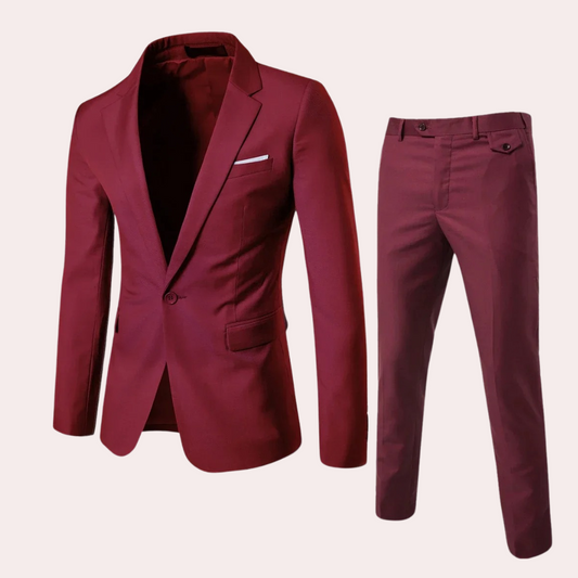 Costume Homme Rouge Vin Classique - LuxeStyle