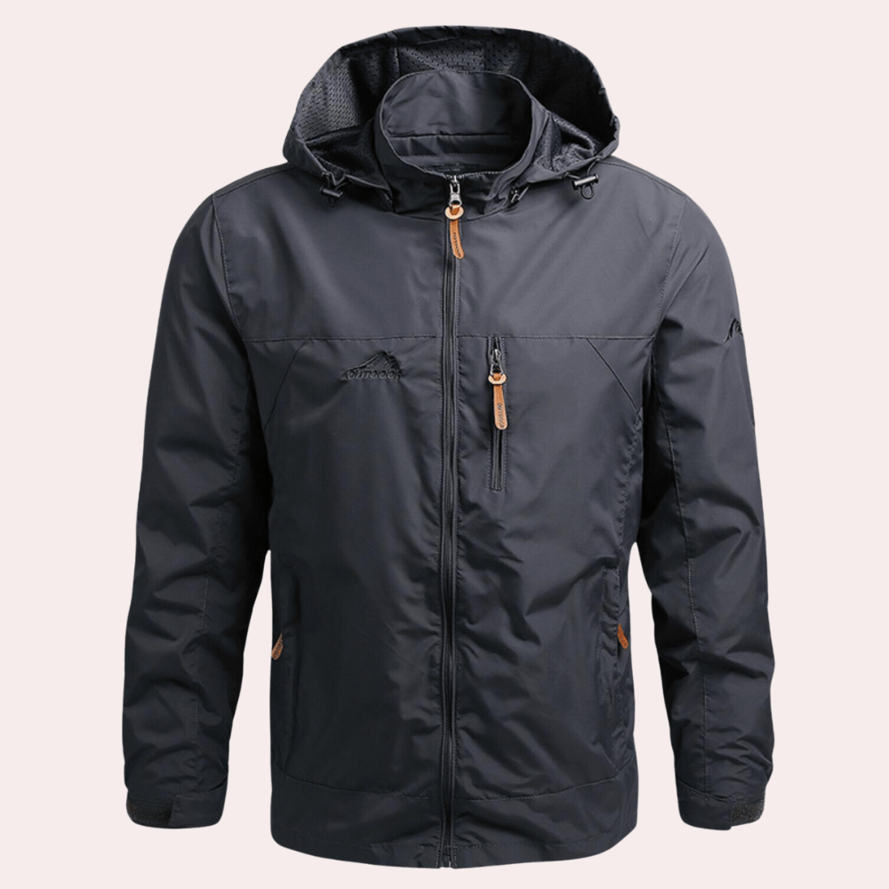 Veste étanche parka homme noir
