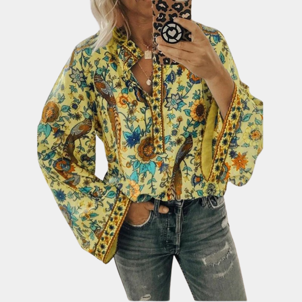 Blouse Été Femme - Haut Floral Léger avec Manches Amples - LuxeStyle