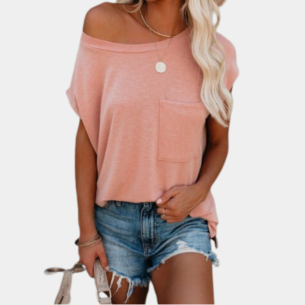 T-Shirt Femelle Élégant Manches Courtes Été