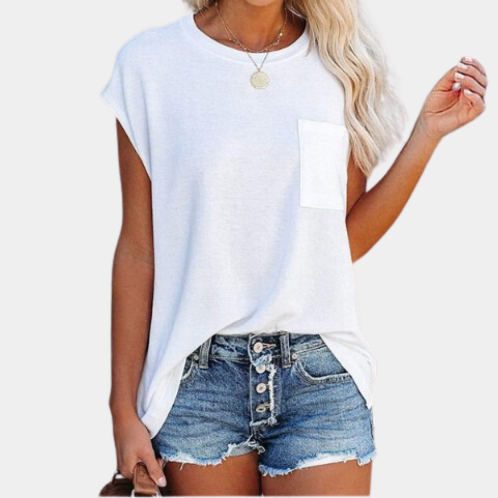 T-Shirt Femelle Élégant Manches Courtes Été - LuxeStyle