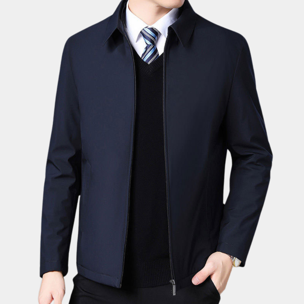 Veste Homme Chic Zippée - Vêtement Décontracté Élégant - LuxeStyle