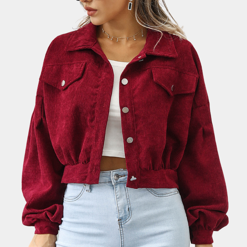 Veste Femme Velours Doux, Style Vintage Décontracté