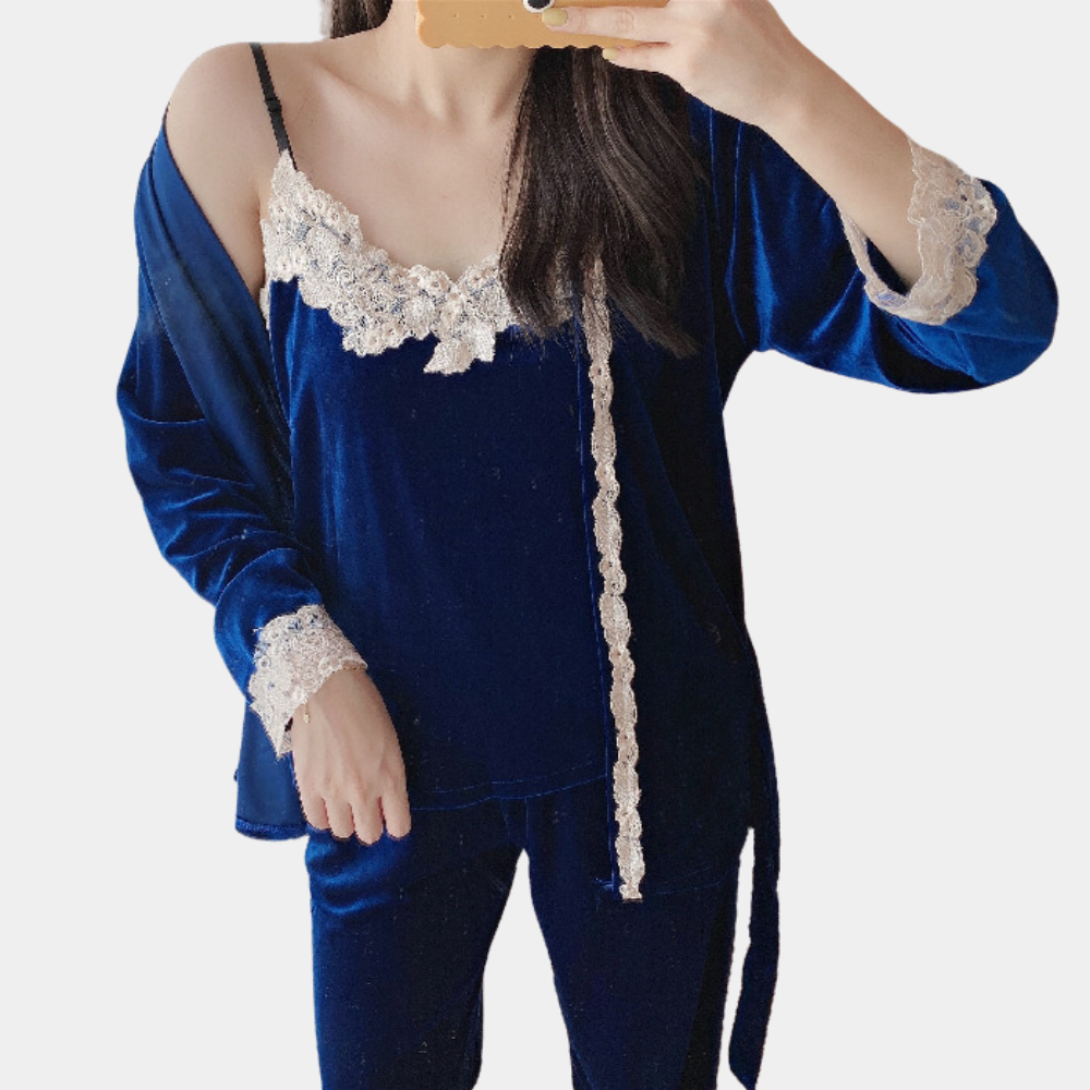 Pyjama Femme 2 Pièces Élégant Dentelle Douce - LuxeStyle
