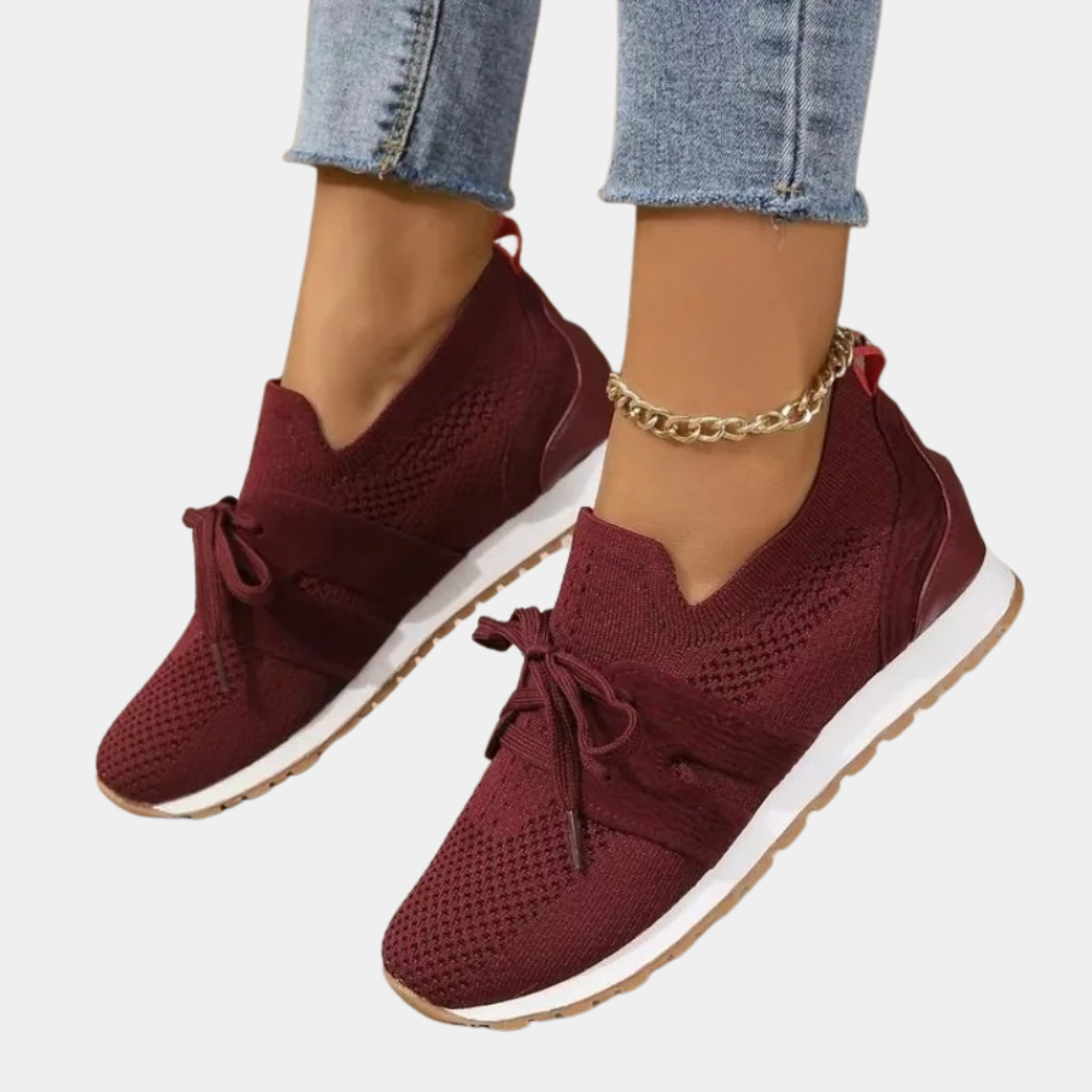 Chaussures running femme gris clair semelle blanc