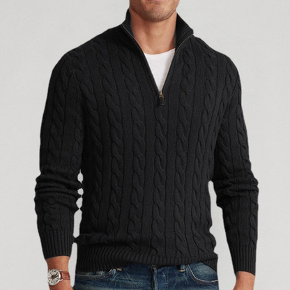 Pull Homme Col Zip Chaud Hiver - LuxeStyle