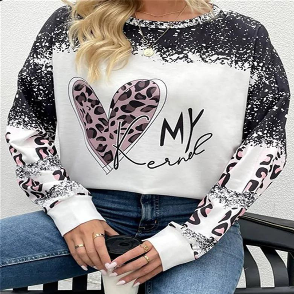 Pull Femme Décontracté Imprimé Denim Doux
