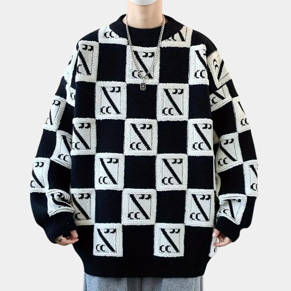 Andrej - Pull-Over à Carreaux pour Hommes