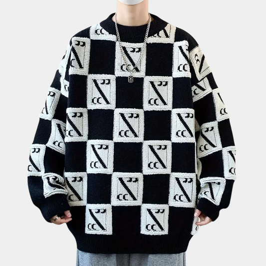 Andrej - Pull-Over à Carreaux pour Hommes