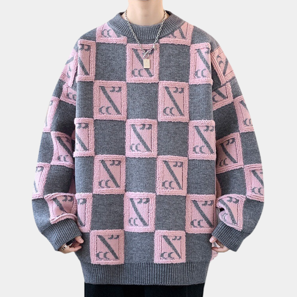 Andrej - Pull-Over à Carreaux pour Hommes