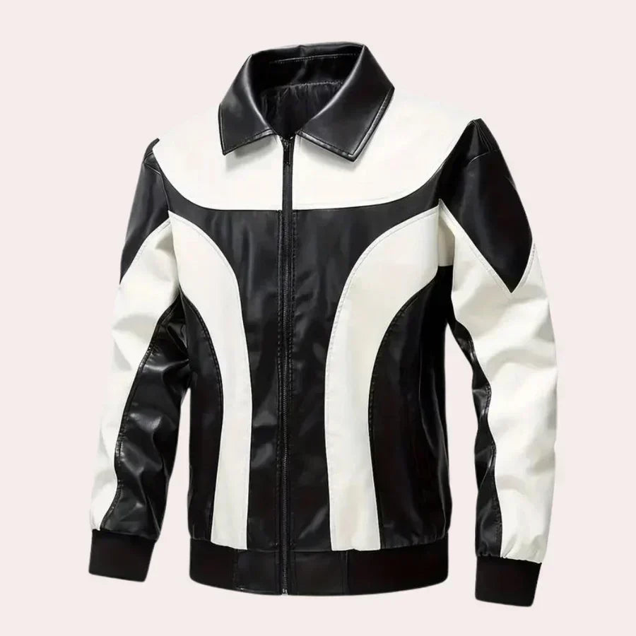 Veste Cuir pour Homme avec Col Rond | Parfaite pour Tous les Jours - LuxeStyle