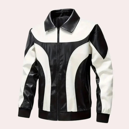 Veste Cuir pour Homme avec Col Rond | Parfaite pour Tous les Jours - LuxeStyle