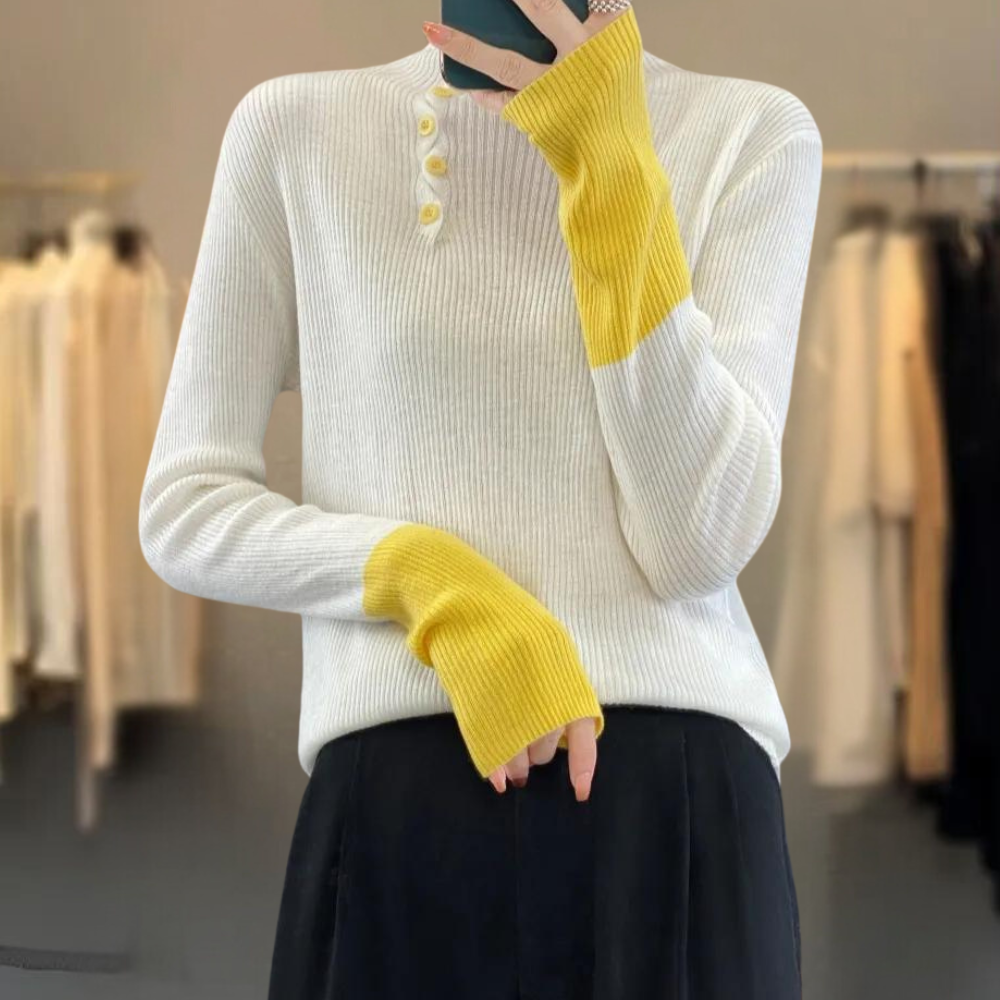 Rhea - Pull à Col Roulé Élégant pour Femmes
