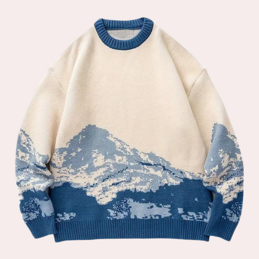 Pull À Carreaux Montagneux Pour Homme | Parfait Pour L'Automne - LuxeStyle