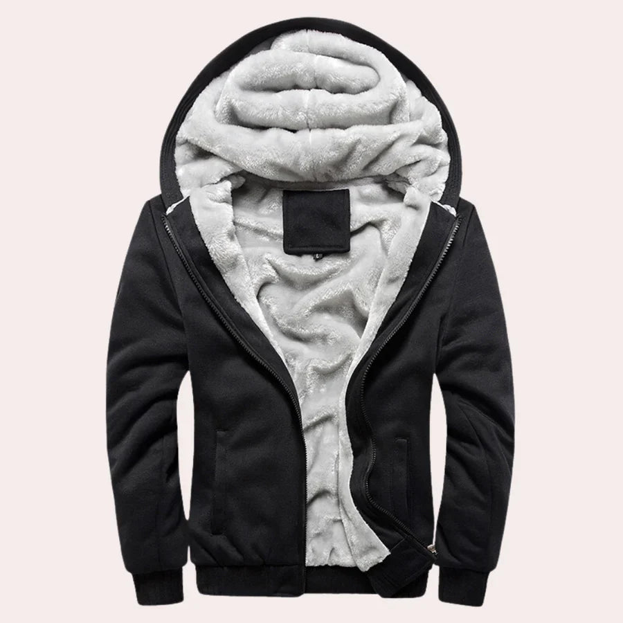 Veste à capuche en duvet chaud avec poches zippées et style urbain