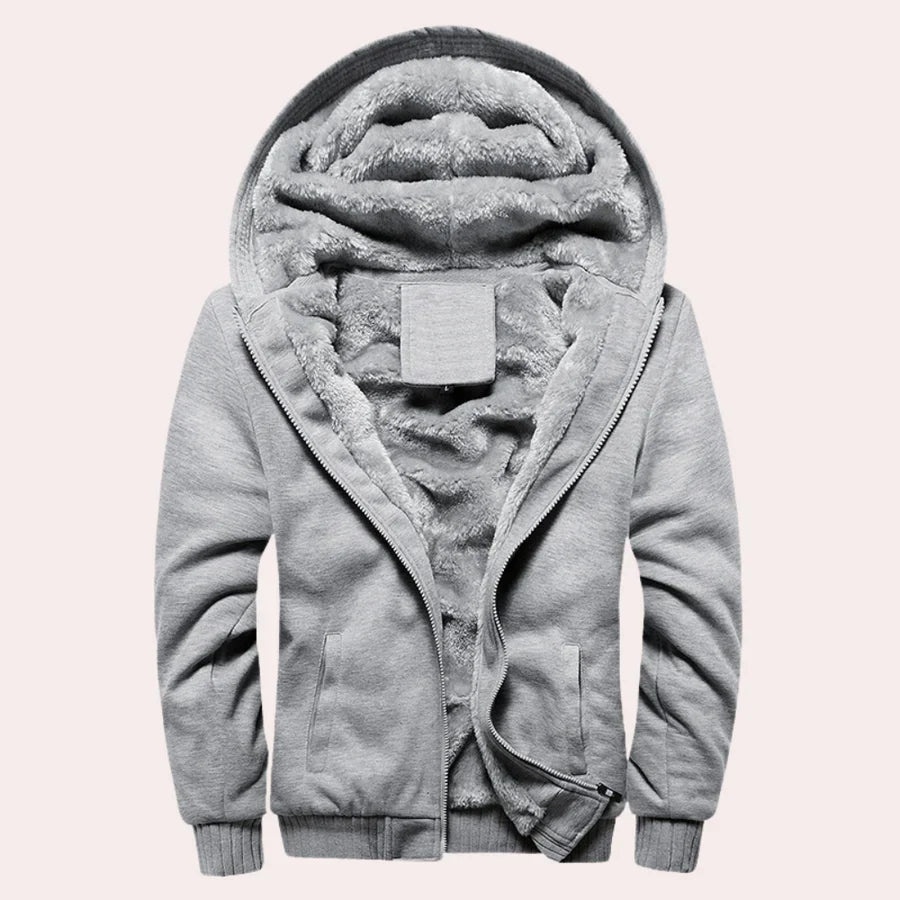 Veste à capuche en duvet chaud avec poches zippées et style urbain