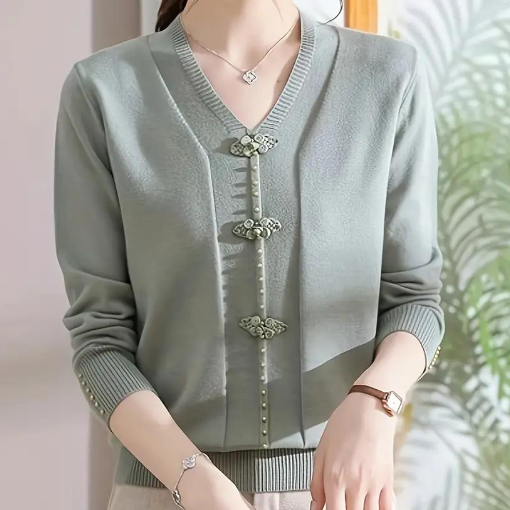 Katiya - Pull à col en V pour femmes