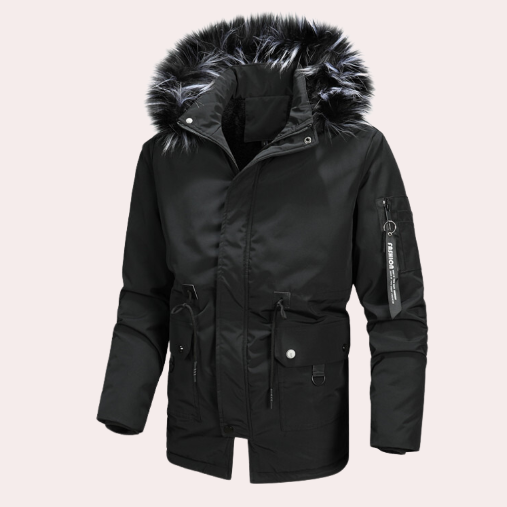 Blouson Hiver Douillet à Capuche pour Homme