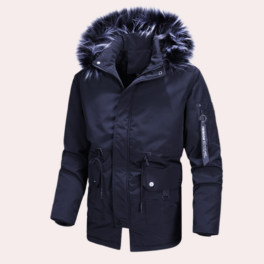 Blouson Hiver Douillet à Capuche pour Homme - LuxeStyle