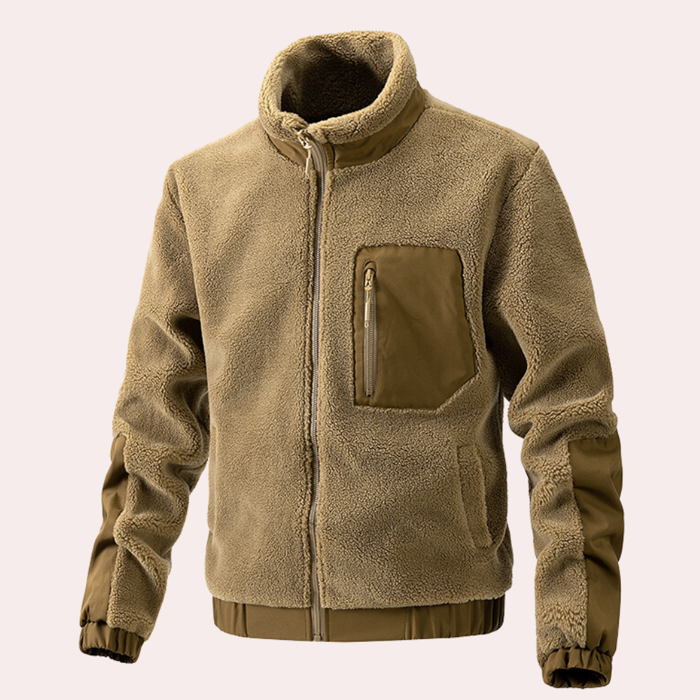 Blouson Hiver Noir avec Poches Fermées pour Homme