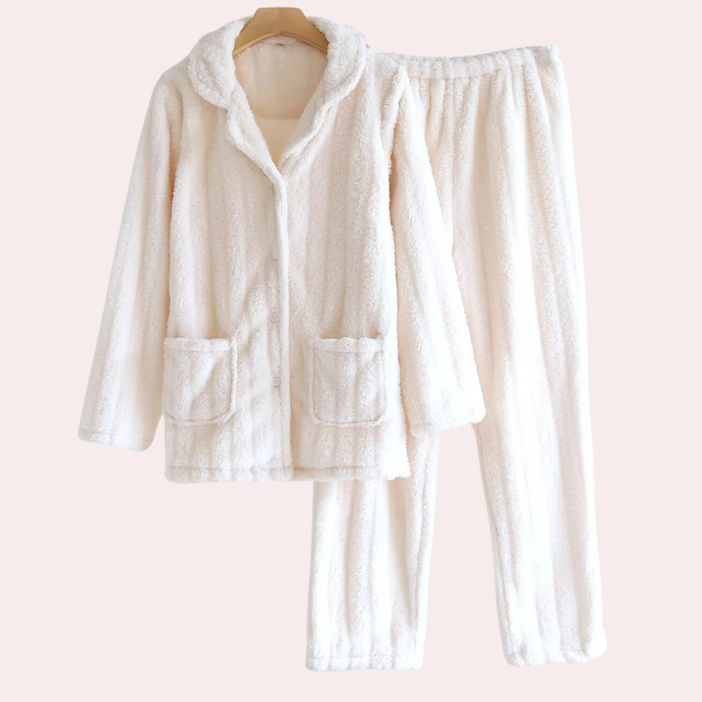 Pyjama Femme Hiver 2 Pièces Confortable pour Domicile