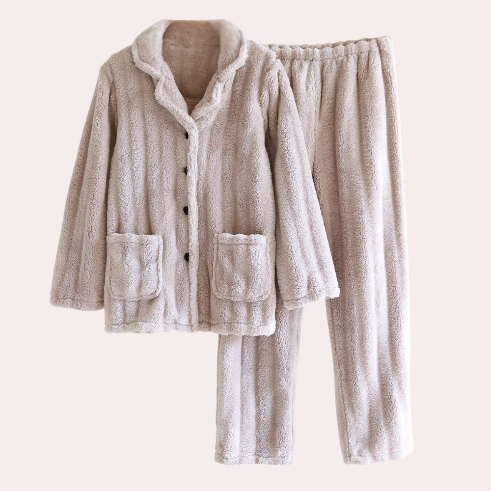 Pyjama Femme Hiver 2 Pièces Confortable pour Domicile