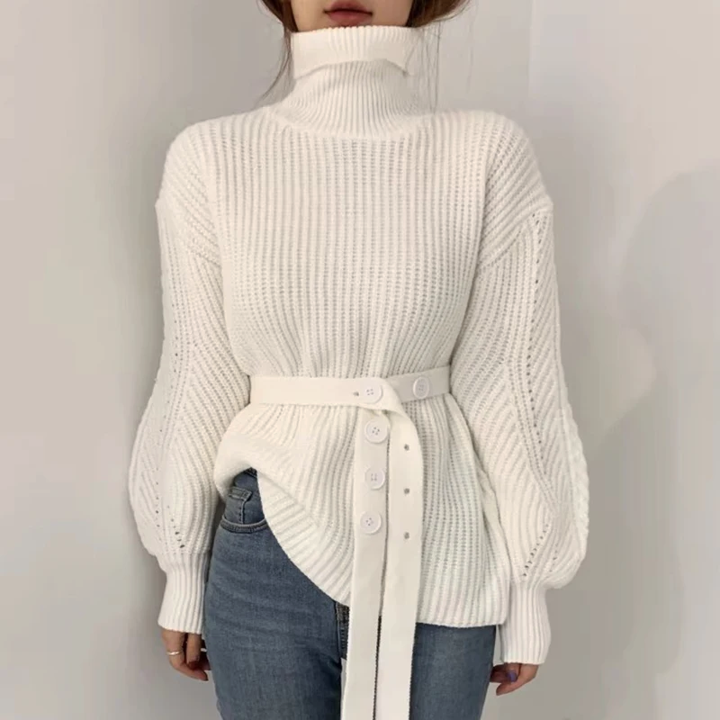 Pull Femme Col Montant Douillet Hiver