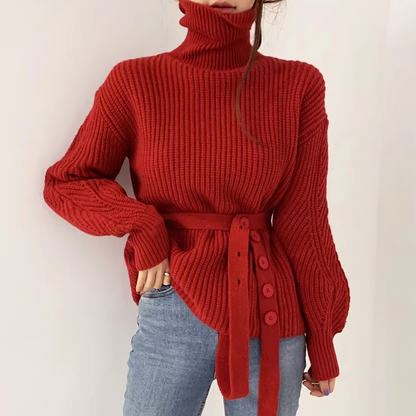 Pull Femme Col Montant Douillet Hiver