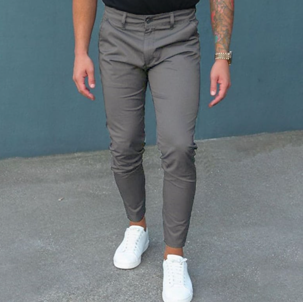 Pantalon Classique Homme avec Ceinture Élastique