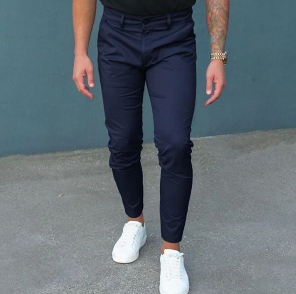 Pantalon Classique Homme avec Ceinture Élastique
