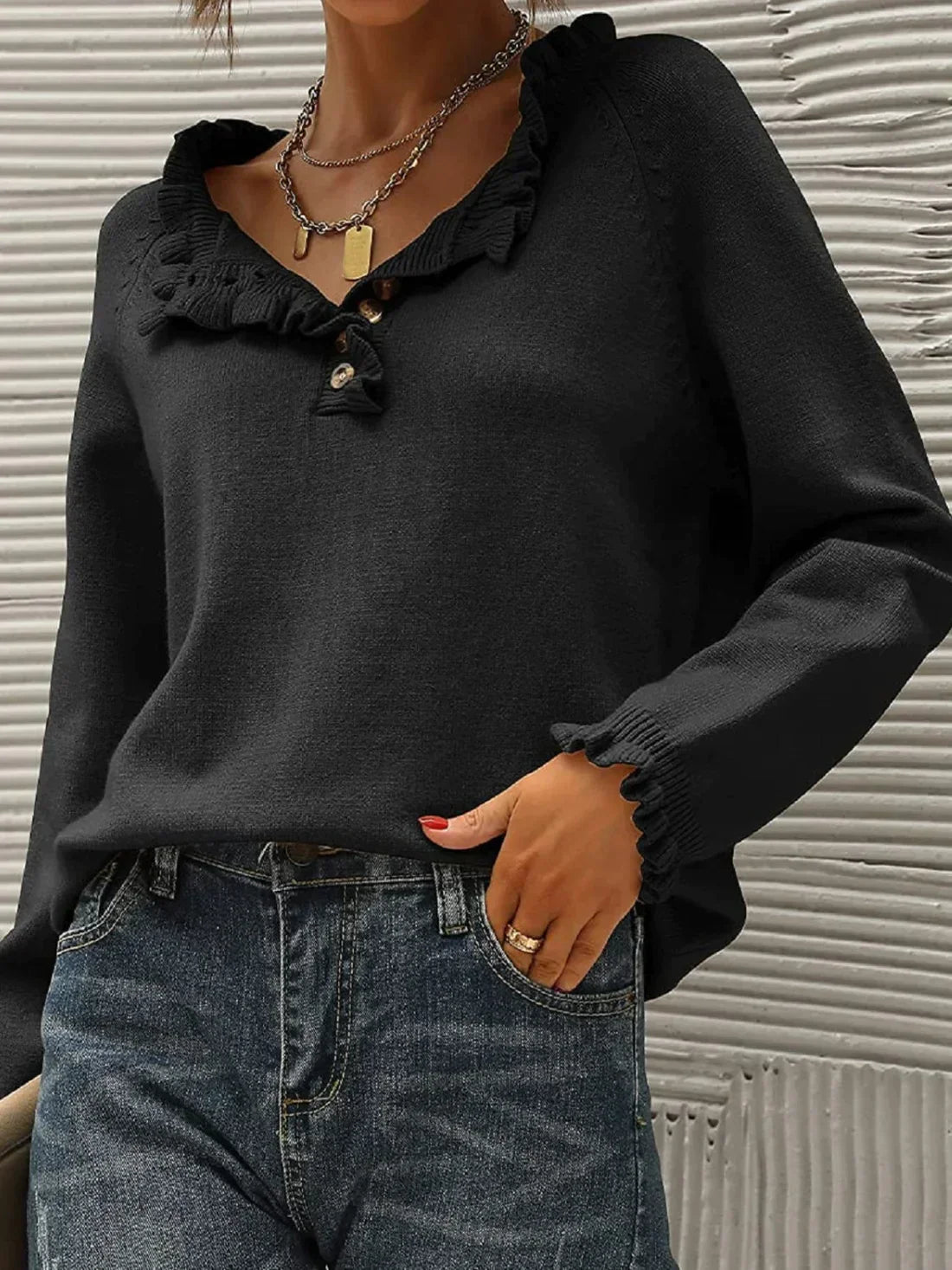 Pull Femme Chaleureux Col Rond Beige
