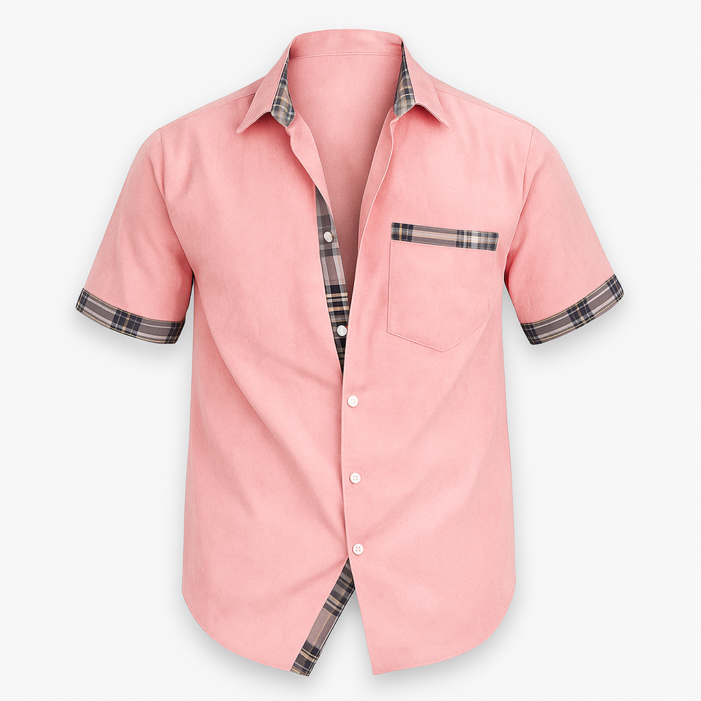 Chemise Été Blanche à Carreaux