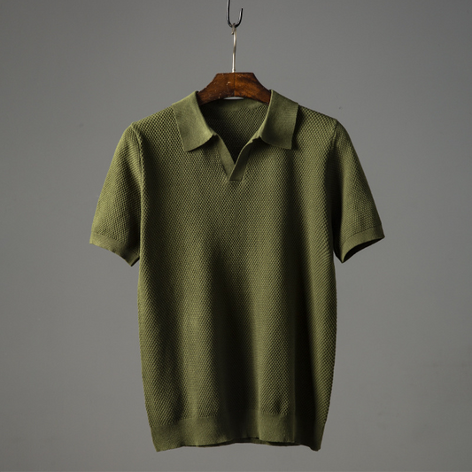 Polo Homme Manches Courtes Col Replié Imprimé Été - LuxeStyle