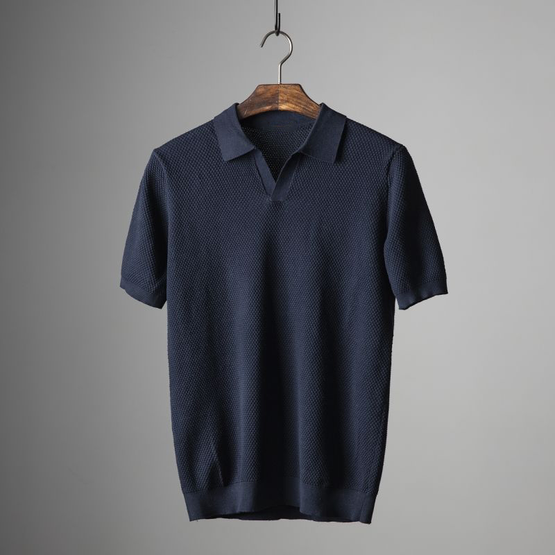 Polo Homme Manches Courtes Col Replié Imprimé Été