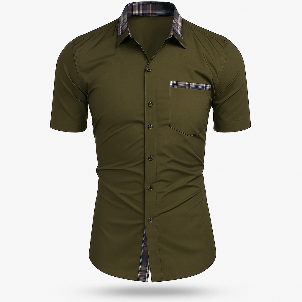 Chemise Été Blanche à Carreaux