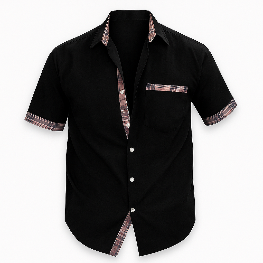 Chemise Été Blanche à Carreaux