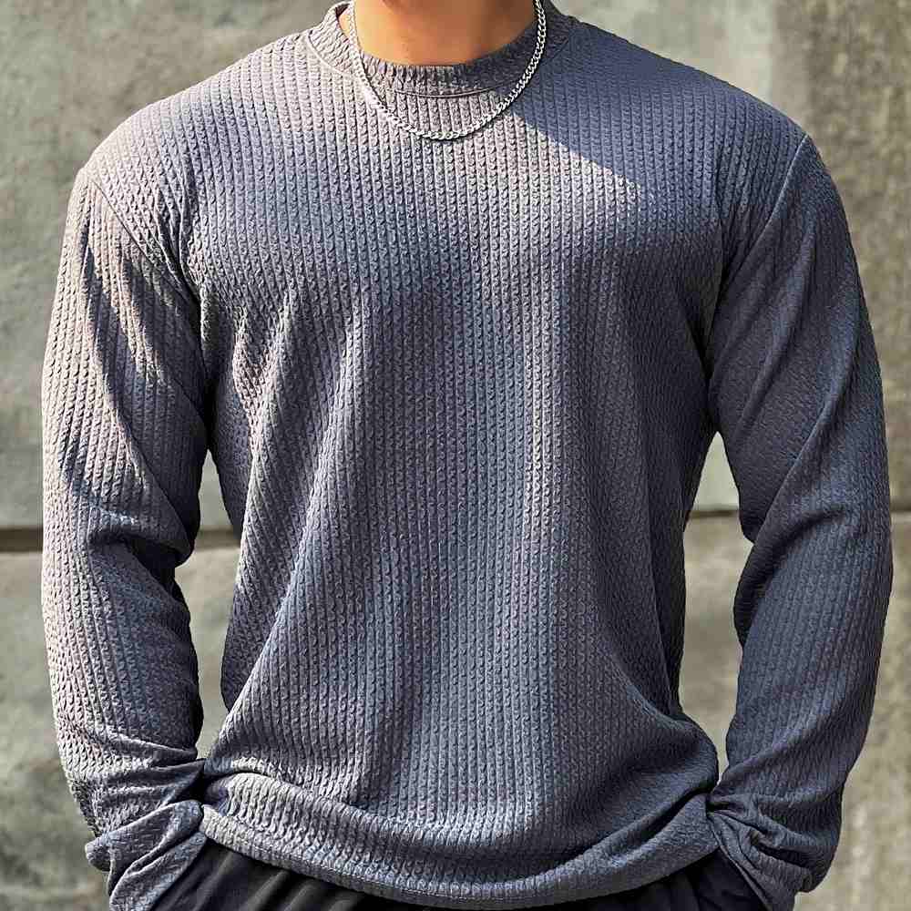 Pull en laine brute brun homme hiver