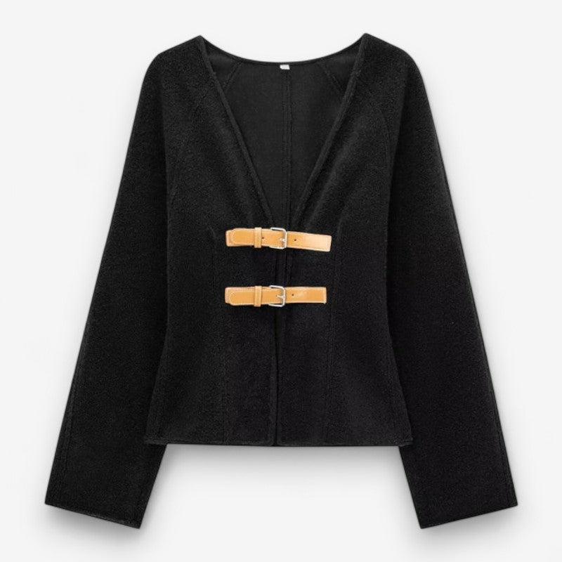 Cardigan Féminin Col V Bouclé - LuxeStyle