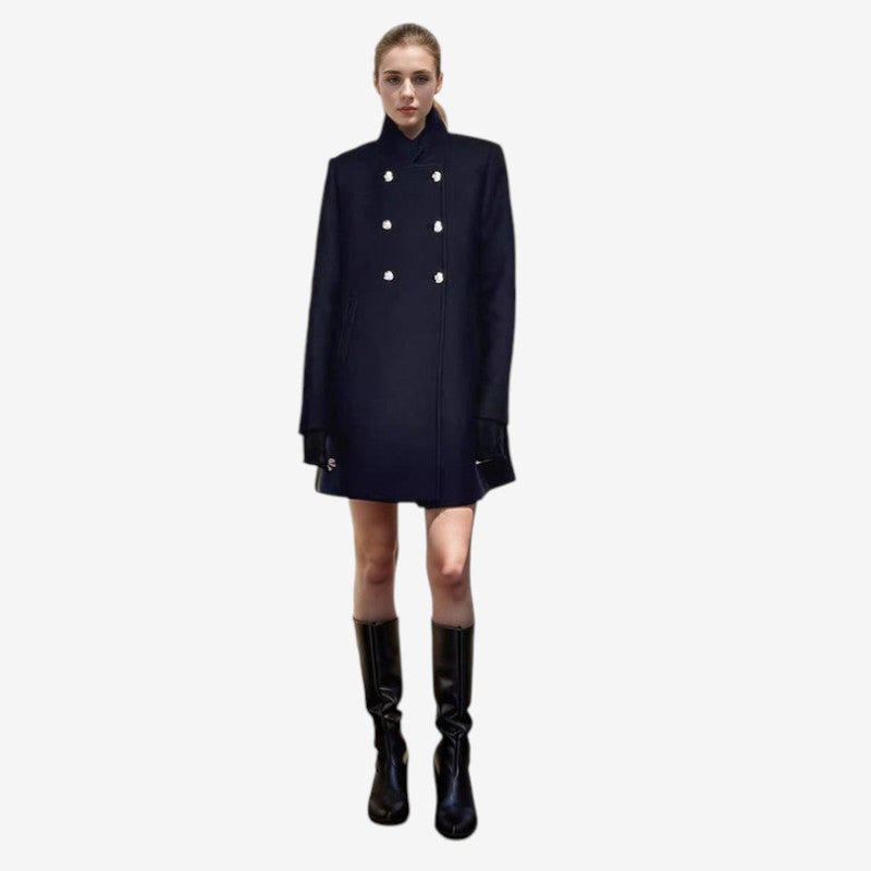 Manteau Femme Hiver Élégant Double Boutons